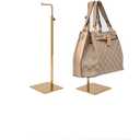 B&NN Adjustable Metal Handbag Rack Tabletop Handbag Purse Display Stand Single Hook Bag Stand Holder (Gold)