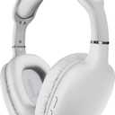 HyperGear Over-Ear Headphones - Wireless Bluetooth Headphones with Noise Isolation, Built-in Mic, Soft Memory Foam Cups for All-Day Comfort, White