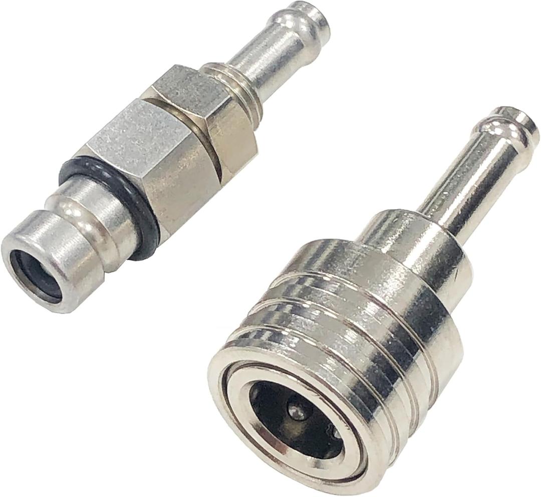 Outboard Engine 65750-98505 98506 65720-98520 98521 985L0 985L1 18-8062 Fuel Line Connector Fitting for Suzuki 3.5HP-140HP Boat Motor, 5033222 5033221 for Evinrude Johnson OMC, Engine Side, Barb 11mm