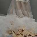 Women's Wedding Dresses Chic Lace Evening Dresses V Neck Ruffle Sleeves Beachy Boho Outdoorsy Wedding Gowns XL