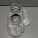 Marchul 3 in 1 Cat Bowl, Cat Food and Water Bowl Set with Water Dispenser and Stainless Steel Bowls, 15 Tilted Pet Raised Three Bowls for Indoor Cats, Small or Medium Sized Dogs