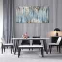 VEAEE Abstract Canvas Wall Art,Living Room Decor,Vintage Wall Pictures Blue Brown Canvas Painting Artwork Prints for Bedroom Kitchen Office Home Decorations Framed Ready to Hang 24"x 48"