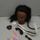16 Inch 100% Real Hair Mannequin Head Training Head Manikin Cosmetology Doll Head for Hairdresser Practice Braiding Hair Styling with Clamp stand (16 -Inch)