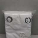 NICETOWN 100% Blackout Window Curtain Panels, Cold and Full Light Blocking Drapes with Black Liner for Nursery, 84 inches Drop Thermal Insulated Draperies (White, 2 Pieces, 52 Wide Each Panel)