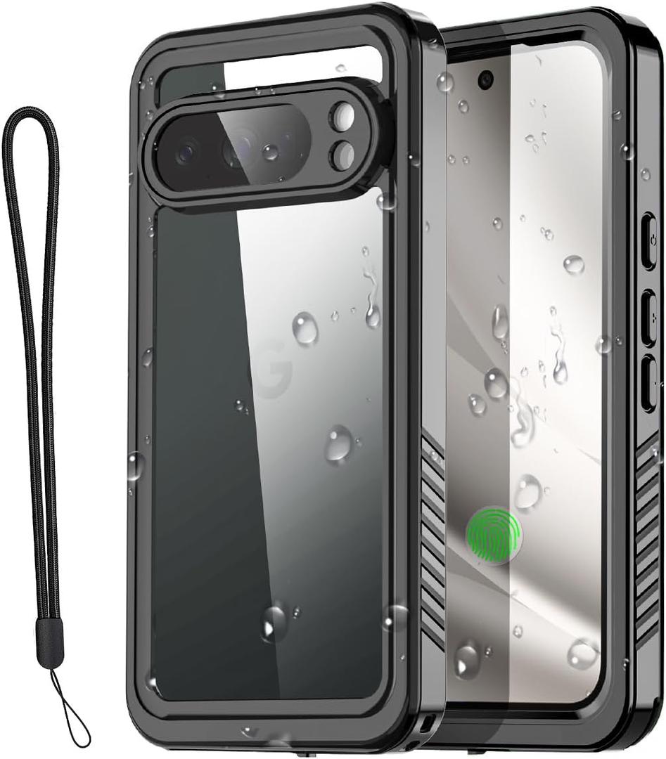 AICase for Google Pixel 10 Pro XL Case Waterproof, Clear Built-in Screen Protector Water Proof Shockproof Dustproof Snowproof Full Body Rugged Transparent Underwater Phone Case with Lanyard