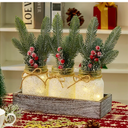 Christmas Centerpieces for Tables, Table Decor with Mason Jar, Flowers Picks, Farmhouse Wood Tray, 23 Pcs Christmas Winter Table Decorations Centerpieces, Xmas Holiday