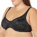 Bali Women's Passion for Comfort Underwire, Multiway Convertible, Soft Lace Bra (34D, Black)