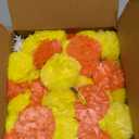 Marigold Garland for Decoration 5 Pcs of 5 feet Long Strands Artificial Marigold Flowers with Bell, Indian Dcor for Pooja/Diwali Decorations/Christmas (Orange + Yellow)