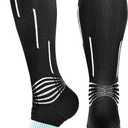 NEENCA Compression Socks, Medical Athletic Calf Socks for Injury Recovery & Pain Relief, Sports Protection1 Pair, 20-30 mmhg (Small, Black Blue)