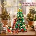 Advent Calendar 2025 - Christmas Tree Building Block Set, 1011 Pieces Christmas Santa Claus Moose Toy Decorations Building Kits for Adults Teen Girls Boys Countdown Calendar Gifts