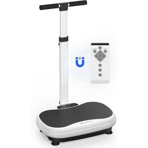 MERACH Vibration Plate Exercise Machine, Vibration Plate for Lymphatic Drainage Weight Loss, Vibrating Plate Exercise Machine with Handrails, Exercise Equipment for Women Men Home
