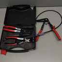 4PCS Long Reach Hose Clamp Pliers Tool Set - Flexible Wire Radiator Hose Clamp Remover for Automotive Coolant, Heater, Water Hose (8, Red)