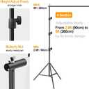EMART Photo Backdrop Stand kit, 9 x 10 ft Back Drop Adjustable Frame for Photography, Photoshoot Banner Background Support Holder for Parties Dectoration