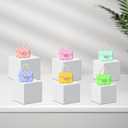 Small Buffet Risers Display Stands, 6 PCS White Acrylic Cube Boxes Nesting Risers with Hollow Bottoms for Catering/Dessert/Collectibles/Jewelry/Figures Show