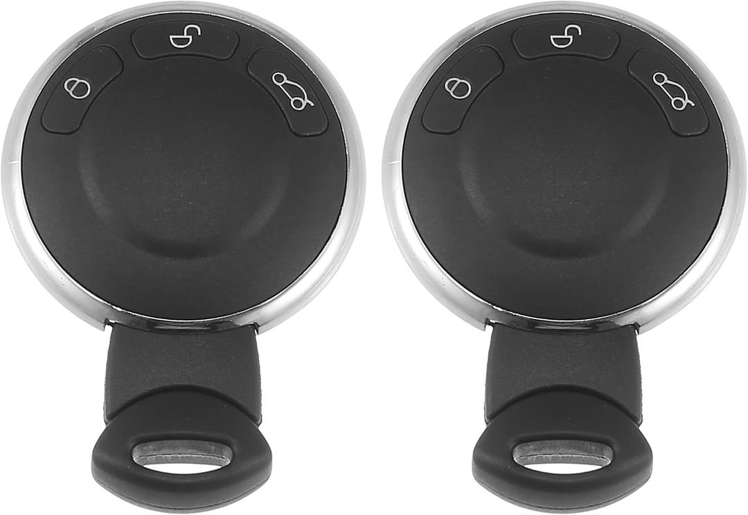 X AUTOHAUX 2pcs 315MHz KR55WK49333 Replacement Semi-Intelligence Keyless Entry Remote Key Fob for Mini Cooper 2006-2013 3 Buttons with Door Key 46 Chip