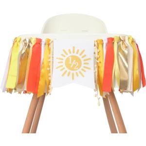 Half Birthday Boho Sun Highchair Banner - You Are My Sunshine1/2 Banner, 1/2 Trip Around The Sun Birthday Party Decoration (half)