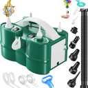 3-in-1 Electric Balloon Pump, Portable Air Pump for Latex 260q Foil Balloons, Dual Nozzle Balloon Blower Machine for Party Decoration, 110V AC Inflator Deflator for Inflatables Pool Floats Mattress (Dark Green)