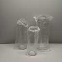 3 Pcs Acrylic Clear Cylinder Flower Vase for Plants Bouquet, Unbreakable Hurricane Tall Large Plastic Vases for Wedding Centerpieces, Hydroponic Decor Base Set of 3 (H 8" + H 10" + H 12" No Flowers)