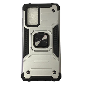 for Samsung Galaxy S20 FE 5G Case with Ring Holder Stand Heavy Duty Military Grade Shockproof Hybrid Rugged Drop Protective Cover for Samsung Galaxy S20 5G 6.5 Inch, Silver 6.17