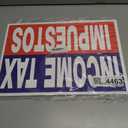 4Less Co 18x12 Inch Income Tax IMPUESTOS Yard Sign with Stake brb1s