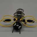 EVOLUX Hanging Bee Solar Garden Lights Decor for Outside, Outdoor Statues Figurine Lights Decorations for Patio Balcony Yard Ornament Housewarming(1 PCS