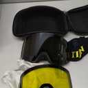 TIJN Ski Snowboard Goggles, Anti-Fog UV400 OTG Snow Goggles for Women Men with 2 Magnetic Interchangeable Lenses, Ouroboros