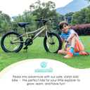 AVASTA Bilbo 18 Inch Kids Bike for Boys Girls 5 6 7 8 Years Old, Retro Style High Carbon Steel Bicycle with Adjustable Handlebars and Seat, Dual V-Brakes, Training Wheels, Kickstand, Army Green