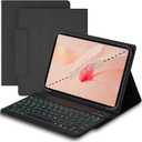 Universal Tablet Case with Keyboard for 9",9.7",10.1",10.2",10.4",10.5",10.9",11" Tablets, with Removable 7 Color Backlit Bluetooth Keyboard for iPad, Samsung, Pixel, Other Tablet