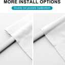 Hiasan French Door Curtains Privacy, Rod Pocket Semi Sheer Front Curtain for Door Window, 1 Panel (White, W 24 inch x L 40 inch)