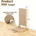 Zakkart 2-Pack Cat Scratching Board, 25.6'' Tall Cardboard L Shape Vertical Cat Scratchers for Indoor Cats, Cat Scratching Post for Wall and Couch, Large