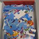 QUOKKA World Map Puzzles for Kids Ages 4-6 - 70 Pcs Floor Puzzles for Kids Ages 4-8 Preschool Activities - Includes 50 Cards with 400+ World Facts - Continent-Shaped Jigsaw Puzzle Gift for Girls Boys