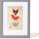 11x17 Picture Frame Grey Woodgrain,17X11 Display Picture 9x15 Pictures with Mat or 11x17 without Mat, 11 by 17 Collage Frames for Wall or Tabletop, Perfect for Home Décor and Gifts, 11x17in