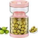 Pickle Jar with Strainer Flip, 51oz Glass Pickle Container with Strainer,Airtight Mason Pickles Jars for Olive Kimchi Capers Kosher Dill,Food Storage Containers with Lids for Pickles Lover