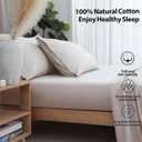 Full Size Fitted Sheet Only Light Beige, 100% Egyptian Cotton 600 Thread Count, 16" Deep Pocket Premium Cotton Mattress Sheet (1 Bottom Sheet Only)