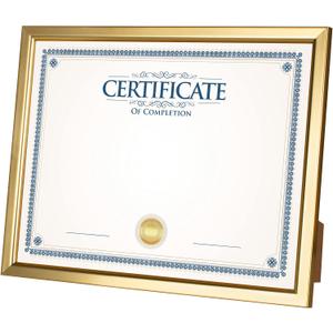 Giverny 8.5x11 Picture Frames, Gold Photo Frames for Wall or Tabletop Display, Simple Design Glossy Finish Frame Perfect for Home Decoration, Office, Certificate Frame, Degree Frame
