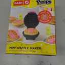 PEEPS x Dash Bunny Mini Waffle Maker for Individual Waffles, Hash Browns, Keto Chaffles with Easy to Clean, Non-Stick Surfaces, 4 Inch - Pink