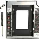 RLECS HDD SSD Caddy Adapter SATA 3.0 Interface Laptop Hard Disk Holder 9.5mm Hard Drive Mounting Bracket for CD DVD ROM Optical Bay 2.5 inch