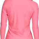 Hurley Rash Guard for Women Full Zip, Zip Up Long Sleeve Swim Shirts for Women, Surfing Top UPF 50+ SPF Sun & UV Protection M