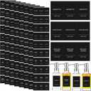 Sabary 118 Pcs Coffee Syrup Labels for Bottles Waterproof Coffee Bar Labels Stickers for Syrup Dispenser Drinking Bottle Glass Cups Organization, Black