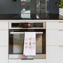 Pink Coquette Bow Chinoiserie Christmas Kitchen Towels, Preppy Christmas Dish Tea Towels for Kitchen Decor, Xmas Tree Bauble Snowflake Decorative Hand Towel for Bathroom, 16x24 Inch