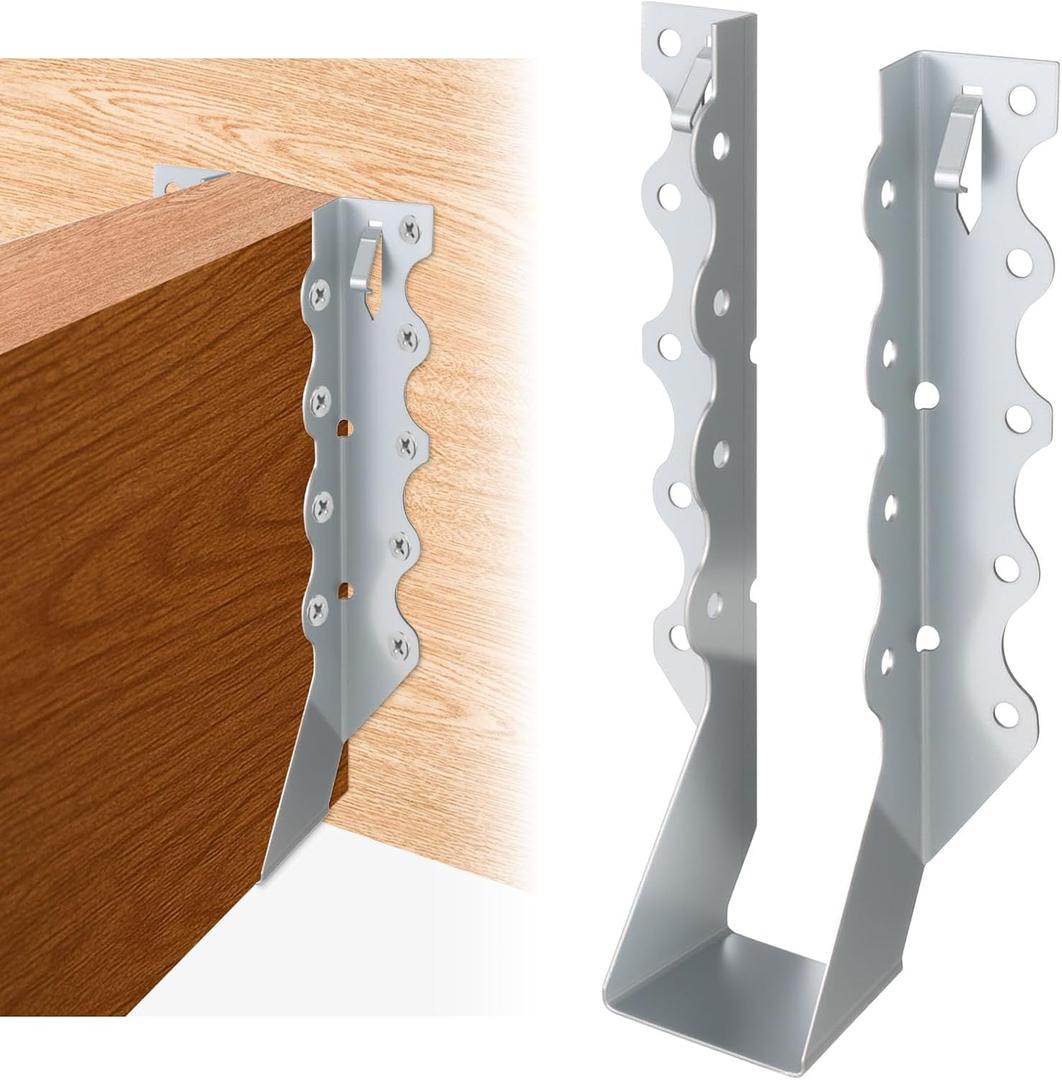 50 Pcs 2x8 Joist Hangers, 20 Gauge Heavy Duty Face Mount Rafter Brackets for Wood, Hurricane Ties for Deck, Floor, Ceiling & Roof Framing