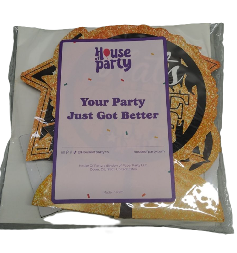 HOUSE OF PARTY Graduation Table Decorations | 10 PCS Black and Orange Table Centerpieces | Double-Sided Congratulate Graduation Honeycomb Center Table Toppers for Grad Class of 2024 Party Supplies