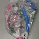 2 Sets Kids Snorkeling Gear for Ages 3-14, Anti-Fog 180 Clear View Dry Top Snorkel Set, Swimming Mask with Nose Cover & Tempered Glass Goggles for Youth Boys Girls Junior (Small-Medium, Blue+Pink)