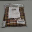 VHC Brands Crosswoods Plaid Cotton Primitive Kitchen Curtains Rod Pocket Hanging Loops 16x60 Valance, Natural Tan, 60"W x 16"L (Pack of 1)