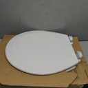 Bemis 500EC Durable Wood Toilet Seat with Easy Clean Hinges, Made in USA, Round, White