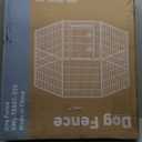 DUMOS Dog Playpen Indoor, Metal 32 Inch 8 Panels Foldable Pet Fence with Door, Outdoor Small Medium Large Dog Puppy Portable Exercise Play Pen for RV Camping, Trips, Play Yard (Black)