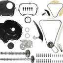 Intake & Exhaust Camshaft Timing Chain Rocker Arm Lifter Kit Fit For VW Jetta Golf GTI Eos Beetle Passat Tiguan CC Audi A3 A4 A5 A6 Q3 Q5 TT 2008-15 2.0,06H103269H 06K109467 06H109022BB, 06H109021K