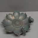 MUMTOP Bird Baths for Outdoors, Antique Outdoor Garden Bird Bath Resin Birdbath Bowl with Vintage Bird Ornament for Outside Yard Table Decor (Bronze)