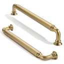 8 Pack 6 inch(152mm) Center to Center Champagne Bronze Cabinet Pulls Solid Cabinet Hardware Heavy-Duty Drawer Handles Kitchen Cabinet Pulls Drawer Kitchen Cabinet Hardware
