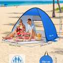 Glymnis Pop Up Beach Tent Beach Shade Tent for 1-4 Persons Sun Shelter UPF 50+ Enclose Zipper Door Portable Easy Up Beach Tent (EXP 05/02/29)